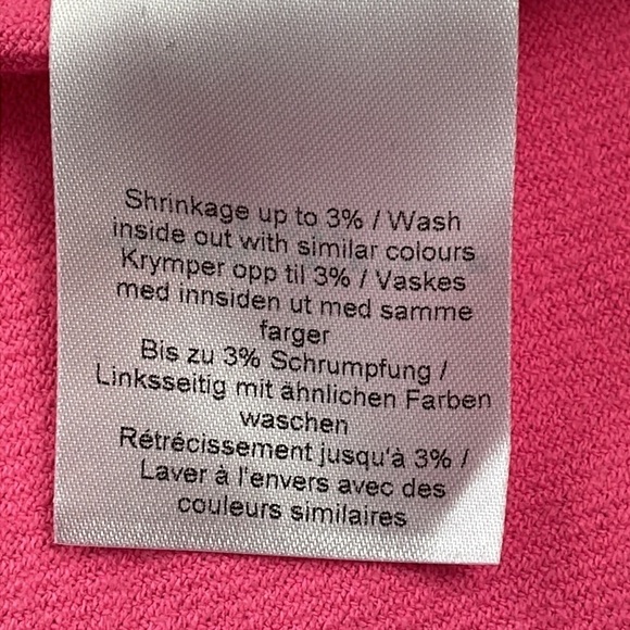 New Ganni Stretch Suiting V Neck Mini Dress Bright Bubblegum Pink Barbie Sz 36 - Picture 13 of 16